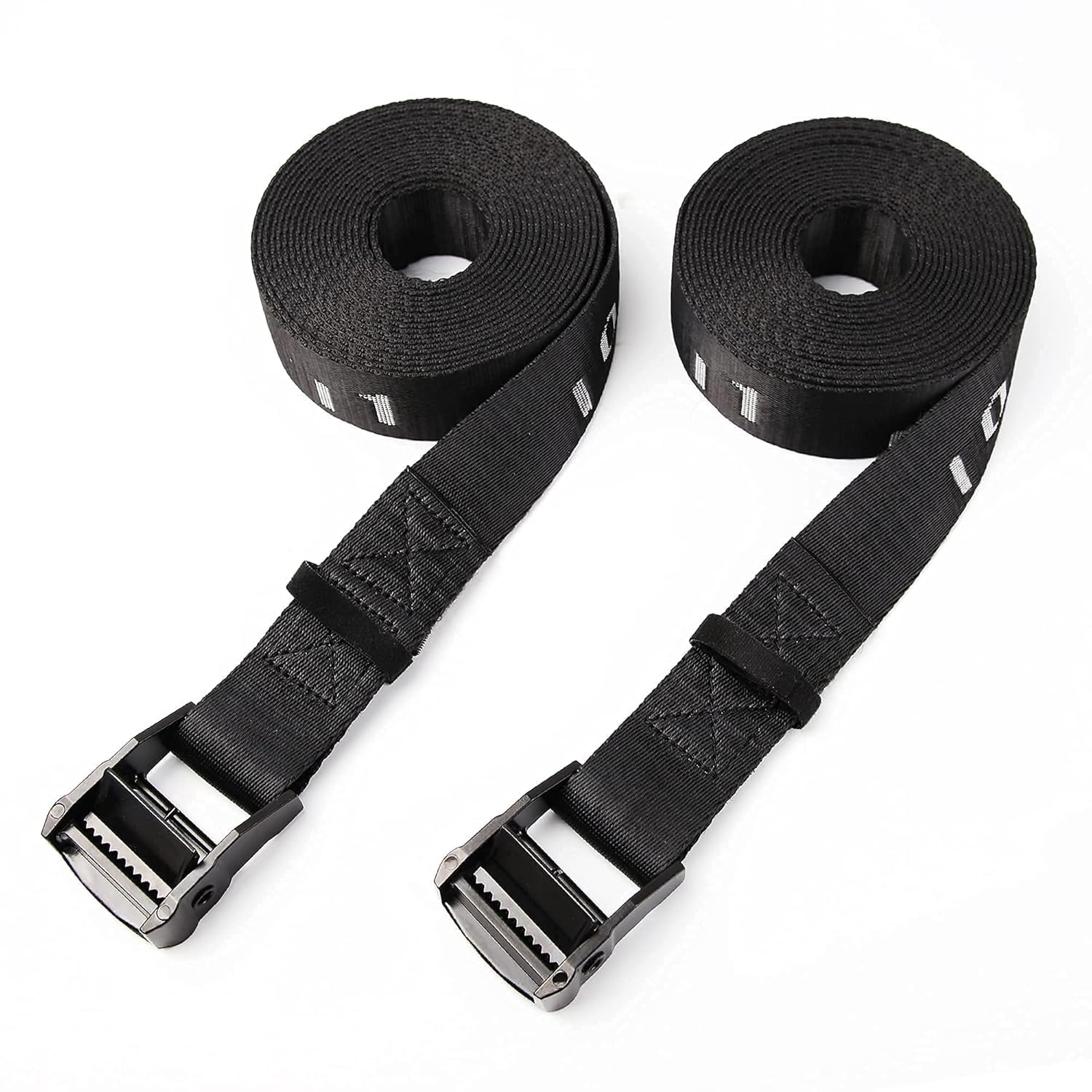 LENDZEE Adjustable Numbered Straps for Gymnastic Rings Steel Carabiners Quick Hook System Easy to Set Up One Pair Strap Only (Black)-picture-11