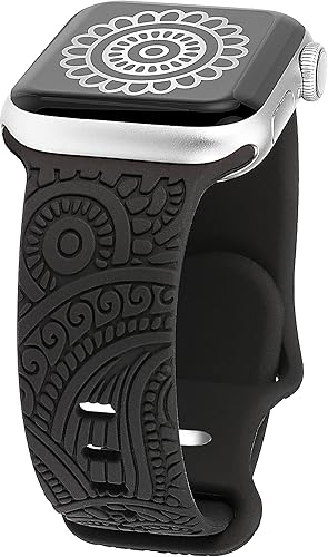 Miniatura 7 de TOYOUTHS Correa de reloj compatible con Apple Watch Band de 1.61, 1.57, 1.49, 1.49, 1.49 pulgadas, correa deportiva de silicona suave y elegante de