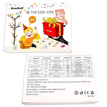 Emoticon Temporary Tattoo(160pcs 2inch), Konsait Funny Emoticon Tattoos Body Stickers for Emoticon Party Favors Supplies with Heart Smirk
