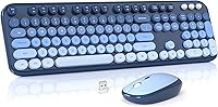 Vista 23 de Combo de teclado y mouse inalámbricos para Windows, teclado inalámbrico externo de tamaño completo 2.4G, mouse compacto, 8 teclas multimedia