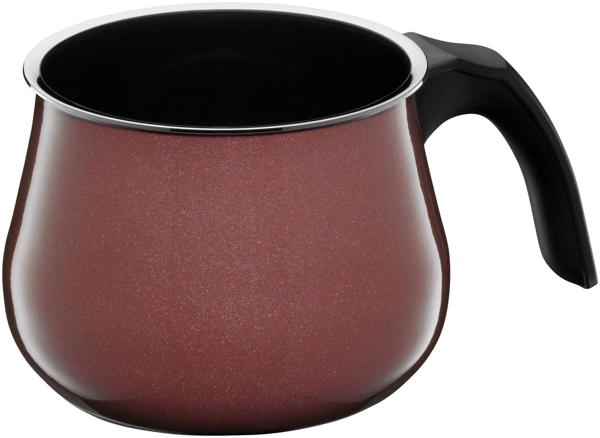 WMF Fusiontec Mineral Milchtopf mit Deckel 12 cm, Kochtopf Induktion, High-Tech Keramik, backofenfest, kratzfest, rot