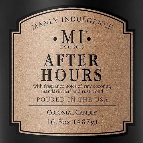 Miniatura 4 de Manly Indulgence After Hours - Velas perfumadas para hombres, 16.5 onzas, una sola mecha, cera de mezcla de soja premium, 60 horas de combustión,