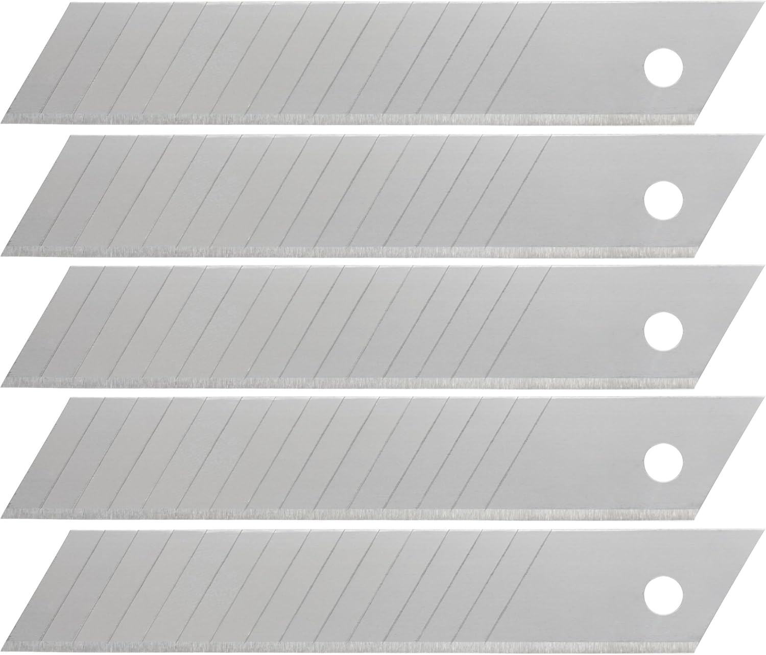 wolfcraft 5 Snap-Off Blades 18 mm, 15 Segments I 4182000 I Accessory for snap-off blade knives