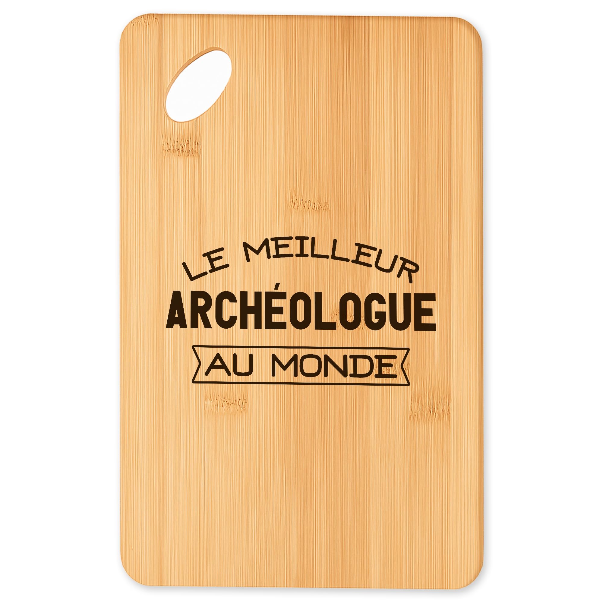 Planche à découper barbecue et apéritif en bambou pour archéologue