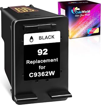 Amazon.com: ColoWorld - Cartucho de tinta remanufacturado para HP 92 para  usar con Deskjet 5420, 5432, 5440, 5442, 5443, Officejet, 6300, 6310xi,  6313, Photosmart 2570, 2573, 2575, PSC 1507 1510 1513. Impresora (1 negro)  : Productos de Oficina