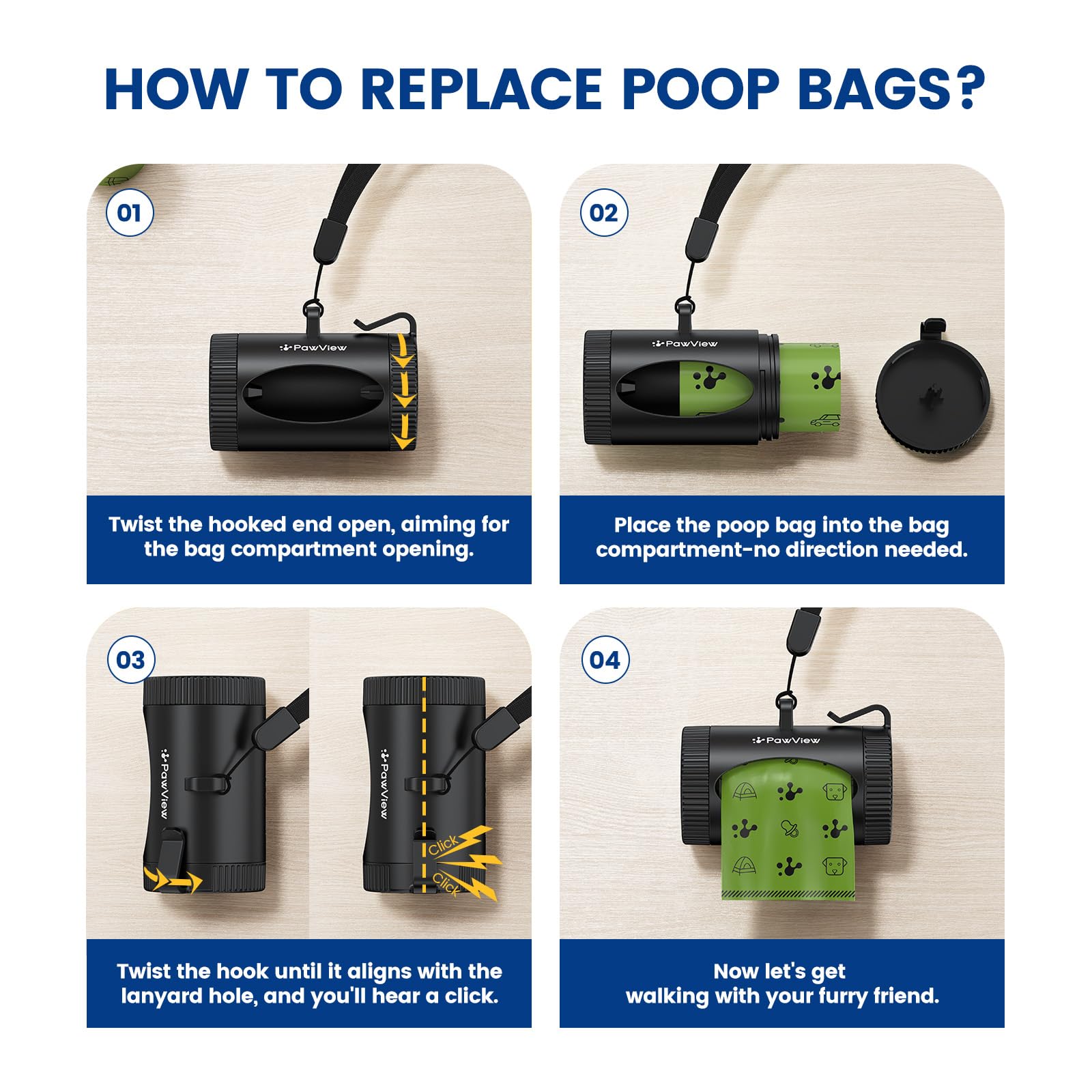 Dispensador inteligente de bolsas para excrementos de perro