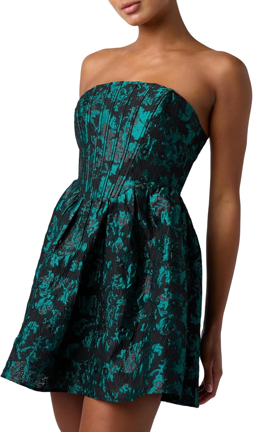 Lulus Womens Ayla Jacquard Mini Dress