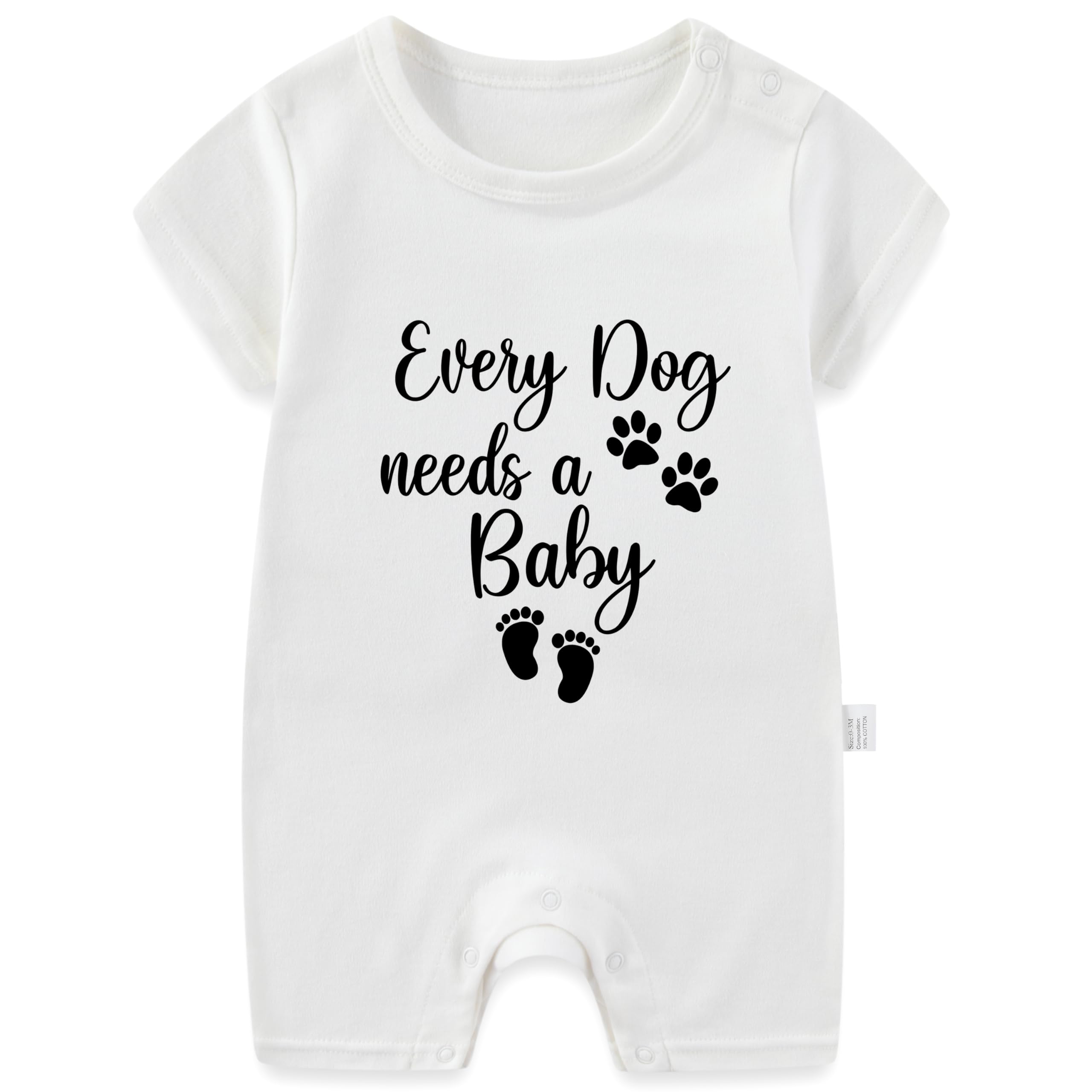 Every Dog Needs A Baby Essentials Bodysuit, Gender Neutral Baby Clothes, Cute Infant Unisex Short Sleeve Sports Suit