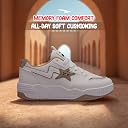 ASIAN Jennifer-04 Women’s Chunky Casual Sneakers | Lightweight Stylish Shoes with Memory Foam Tech, Durable Grip Outsole & Trendy Star Design | Perfect, Outings & Travel White Beige gallery image