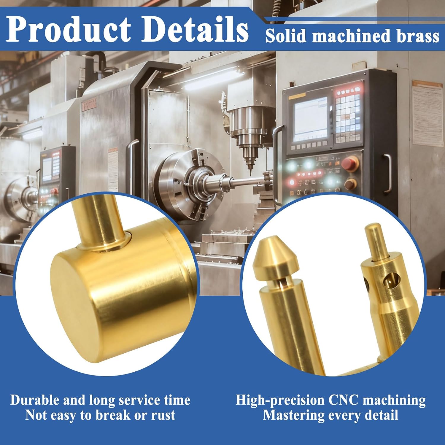 8883-6 Brass Quick-Connect Adapter, 1/4" NPT Fuel Line Fitting, Leak-Proof | Anti-rust & corrosion, For marine fuel systems, Secure linkage, Quick assembly, Solid metal build, Long service life