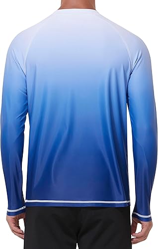 Miniatura 2 de Camisetas de natación para hombre, protección solar UPF 50+, secado rápido, manga larga, para la playa, para pesca