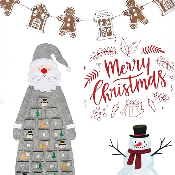 Amazon.de: Weihnachtskalender Diy Weihnachten Grauer Weihnachtsmann