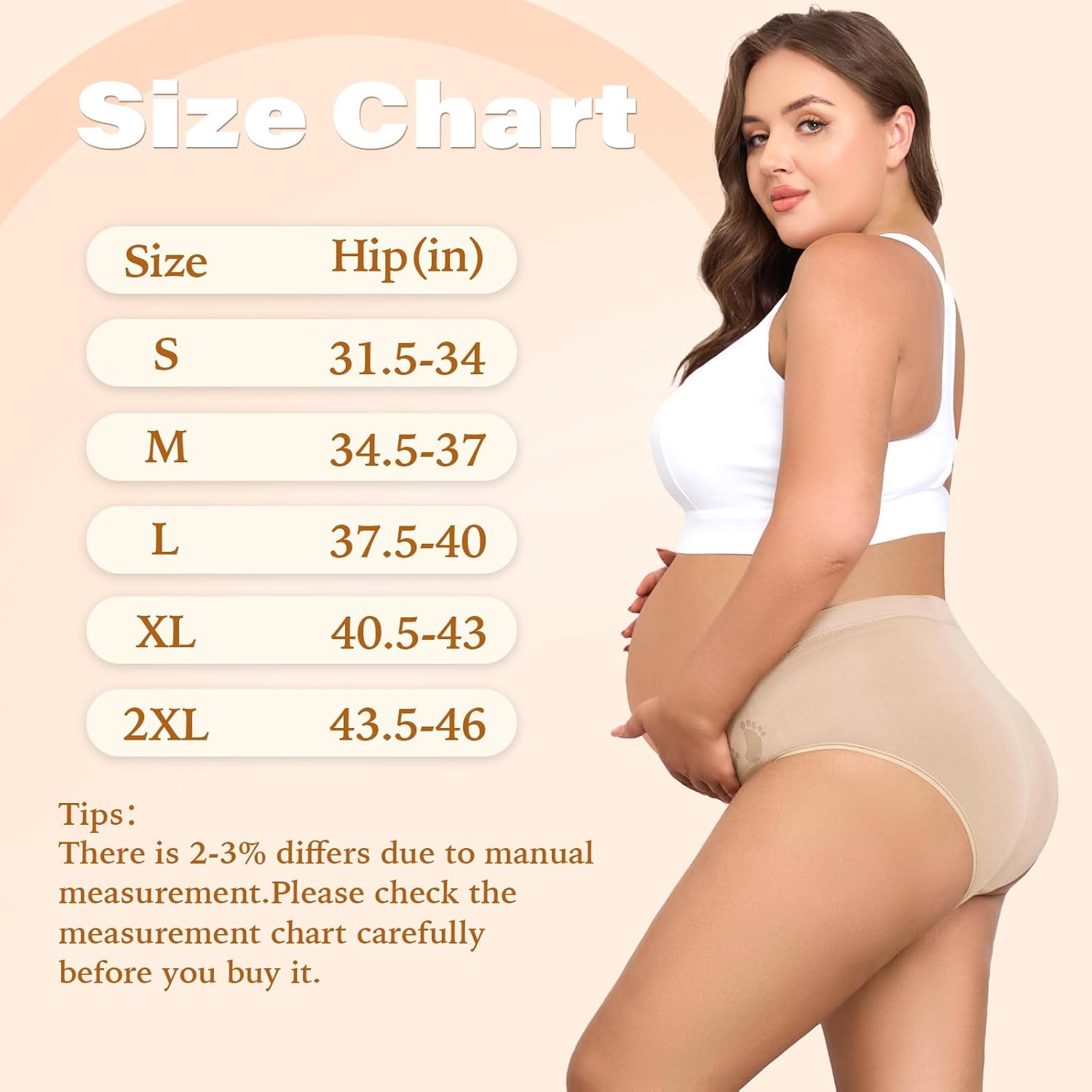 Maternity Underwear Cotton Blend Seamless Pregnancy Panties Under The Bump Postpartum Boyshort Underwear 3-Packs - Image 6