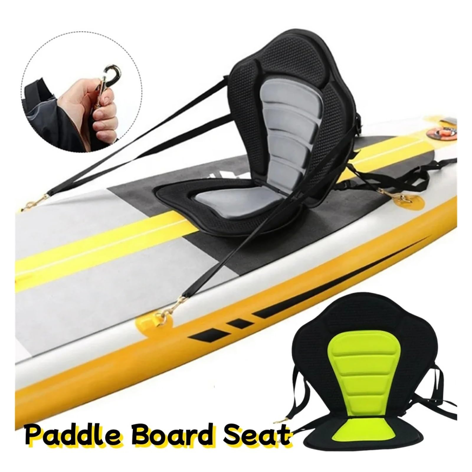 Kajak-Paddle-Board-Sitz, Verstellbarer Steh-Rückensitz mit Aufbewahrungstasche, Rutschfester Rückenlehnensitz for Ruderboote, Angeln, Kanufahren für Kajak, Kanu