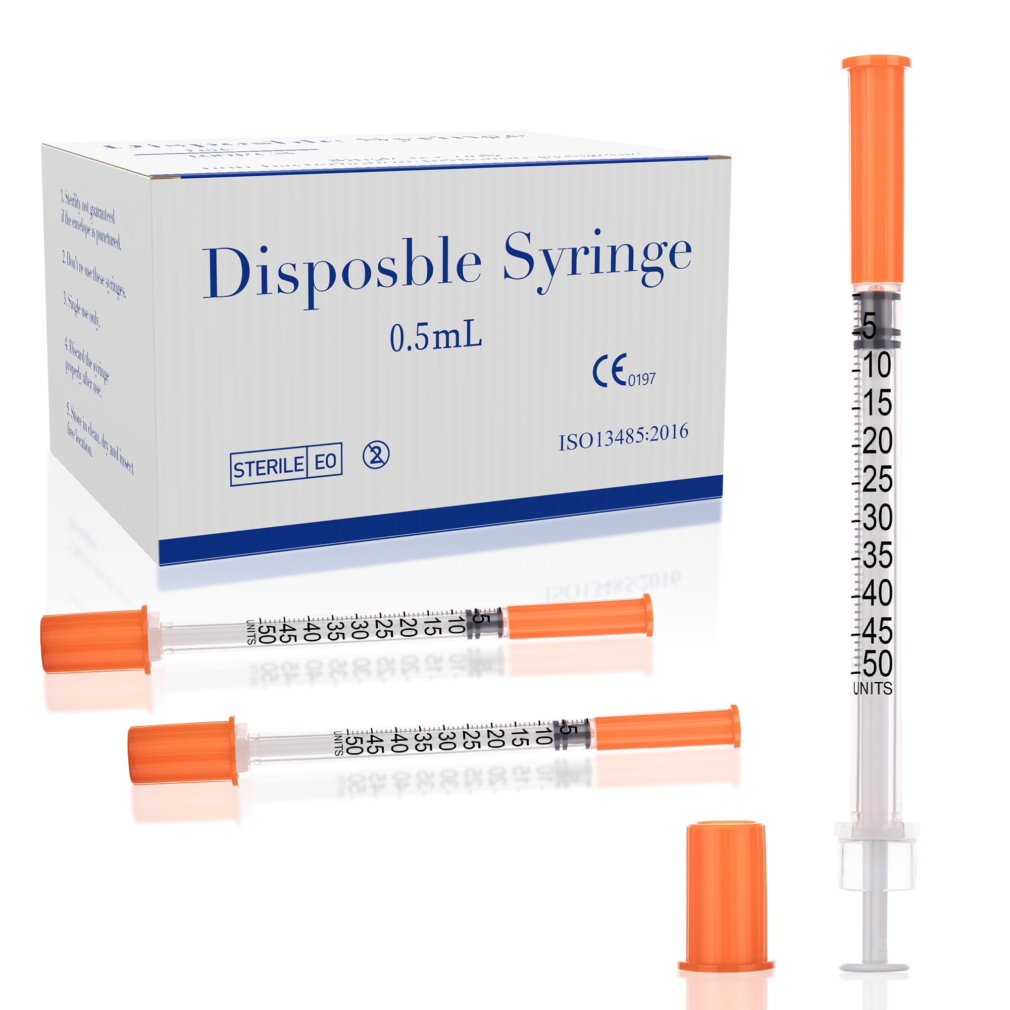 U-100 1ml 30 Gauge 5/16"(8mm) Syringe, 20 Packs 1cc Syringes — Amazon image 7