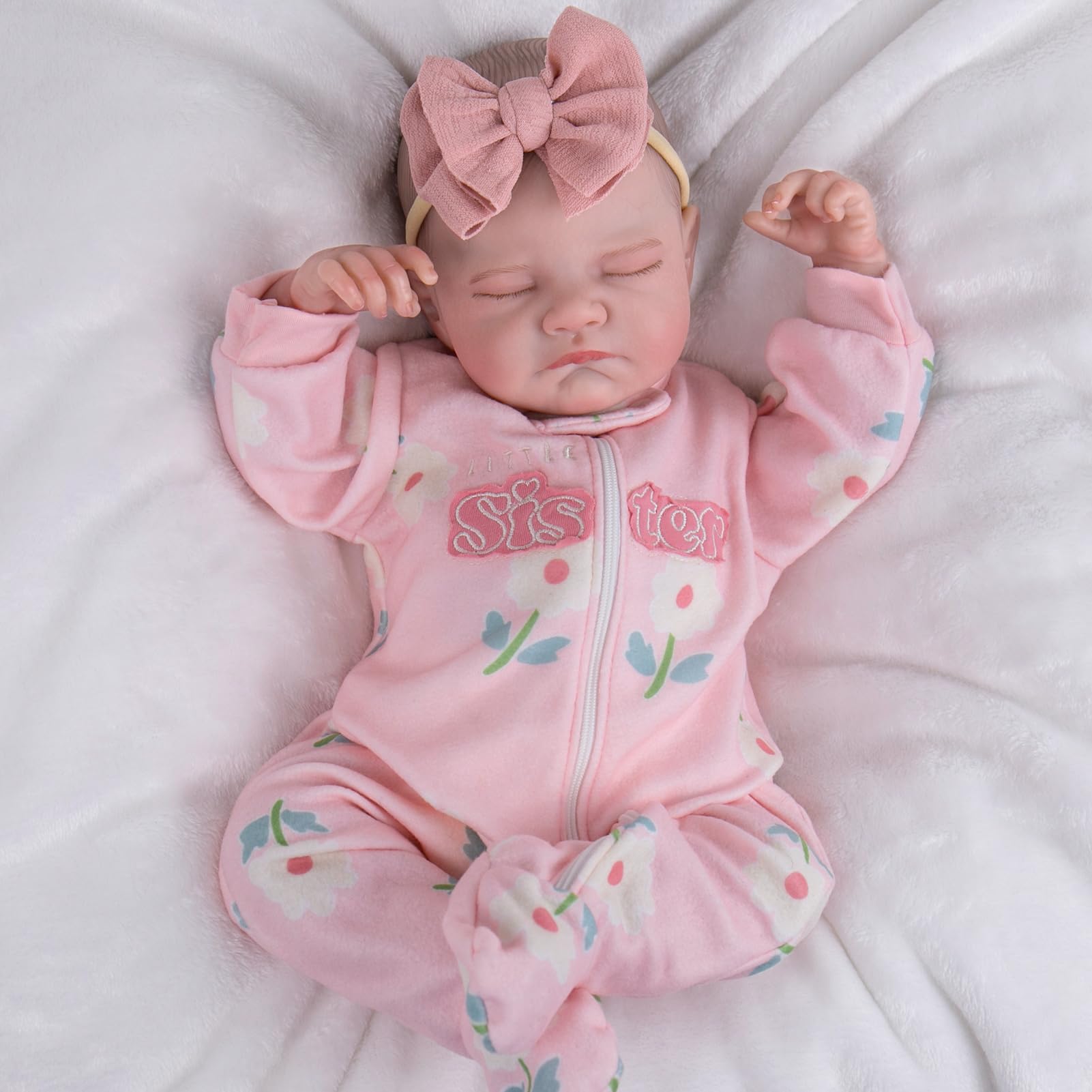 Muñecas de bebé Reborn realistas, de 20 pulgadas, muñeca de bebé recién nacida ultra realista con cuerpo pesado para acurrucarse, muñeca de vinilo suave para niños de 3 años en adelante 4
