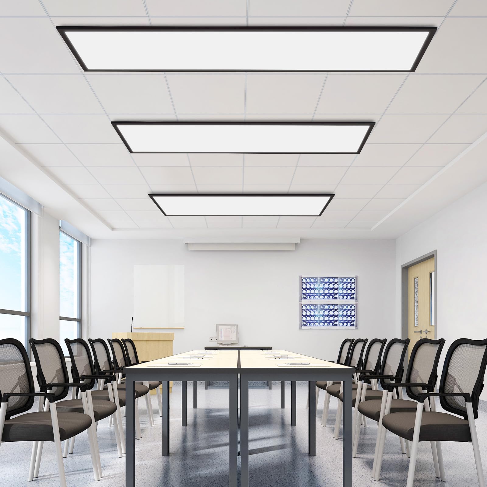 CBJKTX LED Panneau 100x25 Plafonnier plafond à intensité variable RGB
