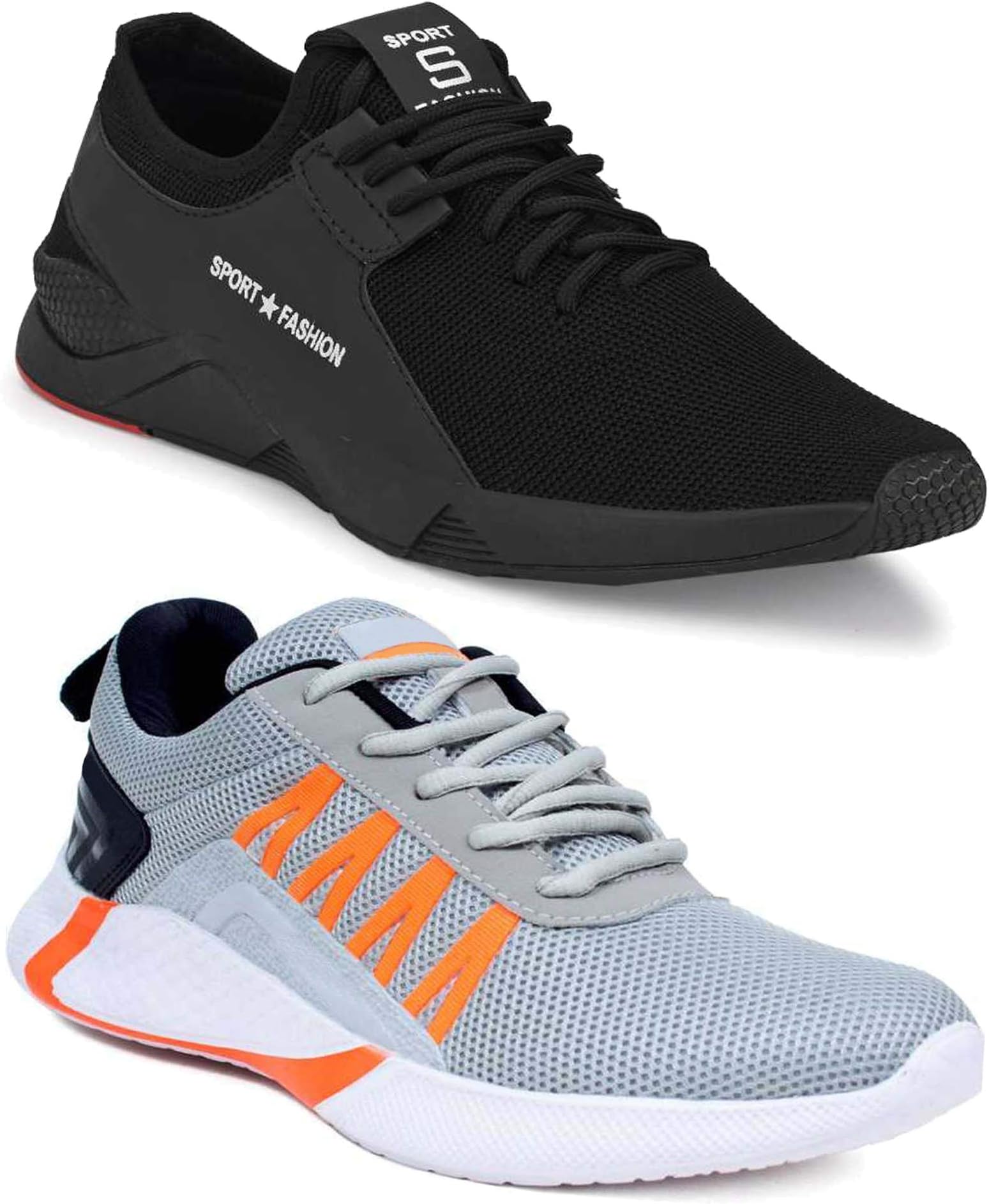 TyingMulticolor (9273-9310) Men's Casual Sports Running Shoes 9 UK (Set of 2 Pair)