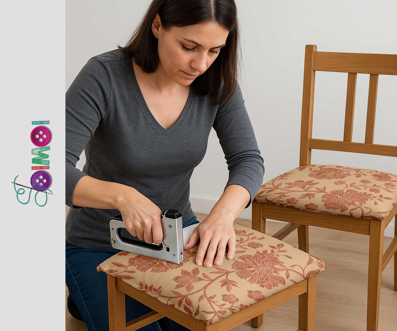 Soimoi Tela de lona 100% algodón - Estampado floral, naranja | 142 cm de ancho | Se vende por 5 metros | Tela de tapicería de grosor medio para decoración del hogar, bolsos y proyectos de bricolaje