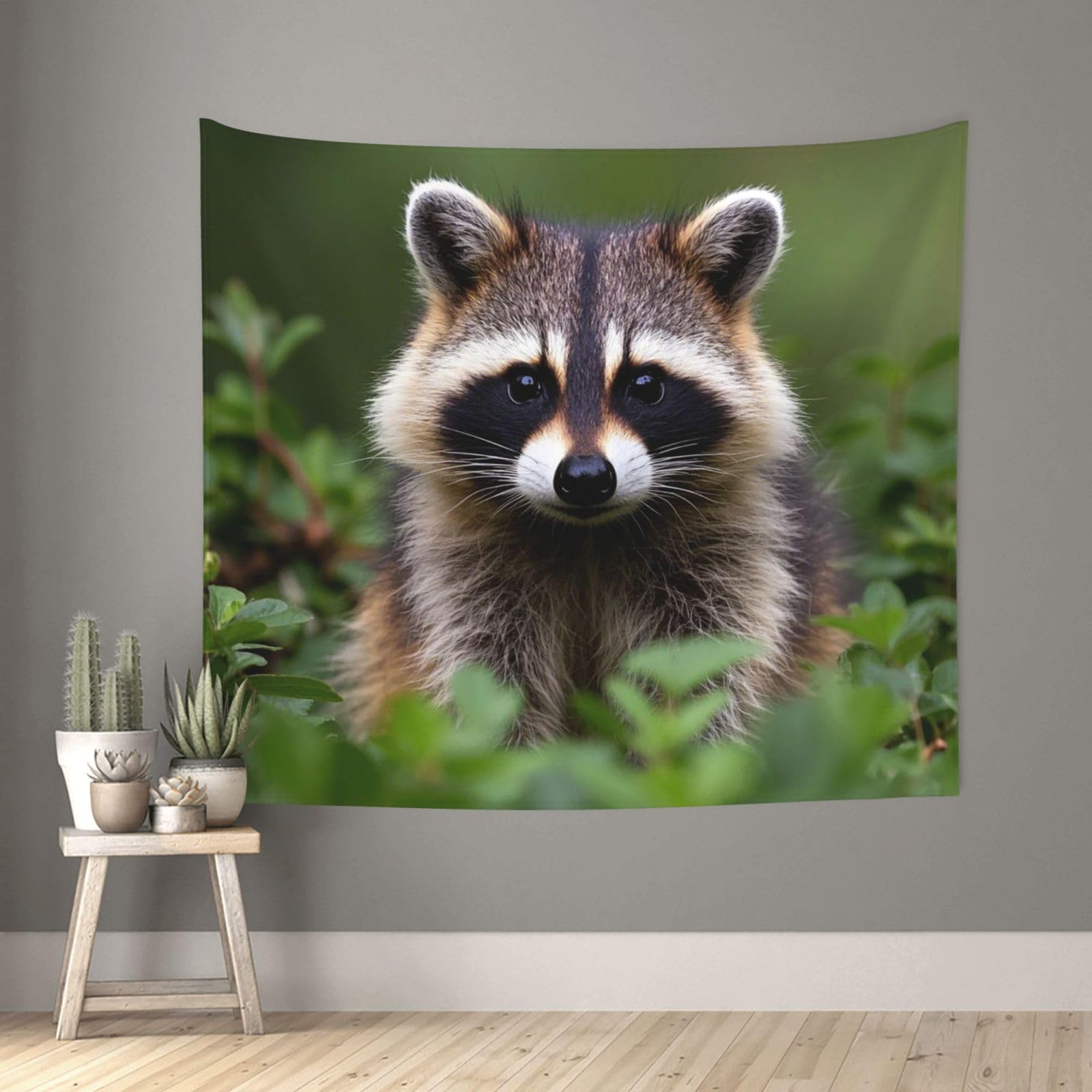 FodPand Cute Raccoon Tapestry for Bedroom Aesthetic, Wall Hanging Tapestries Art Decor Backdrop Wall Tapestry for Dorm Living Room Funny Poster Party Banner Background 51" X 60"