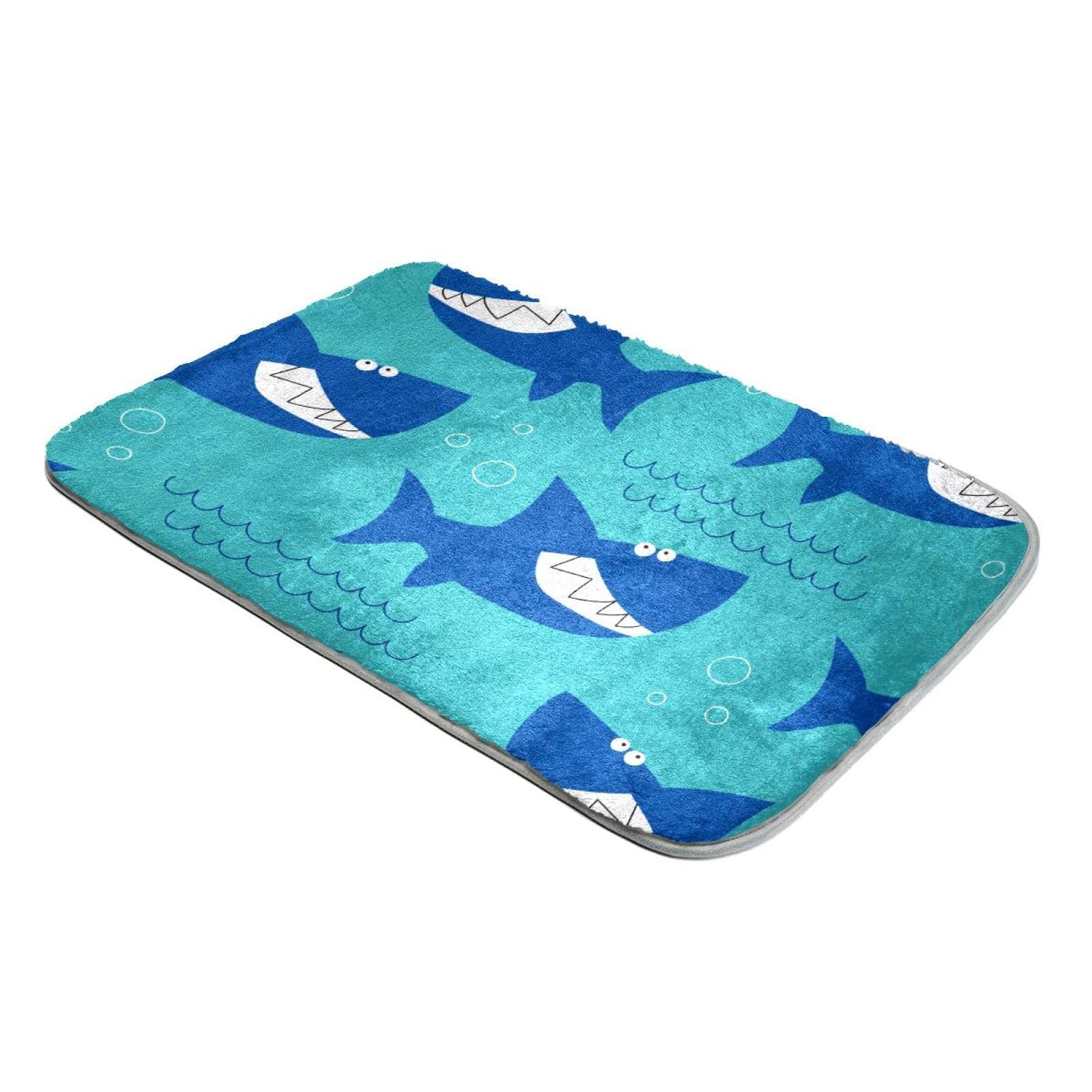 Tapis requin bleu en fausse fourrure pour isoler les sols froids avec douceur