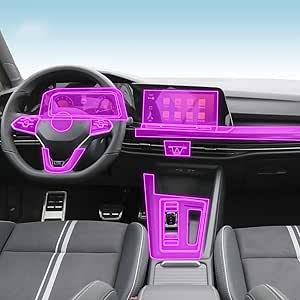POCHY Film intérieur de Voiture Tableau de Bord Planche Piano Shift Console Centrale Anti-Rayures Transparent TPU PPF, pour Mercedes-Benz EQA 2021-2023