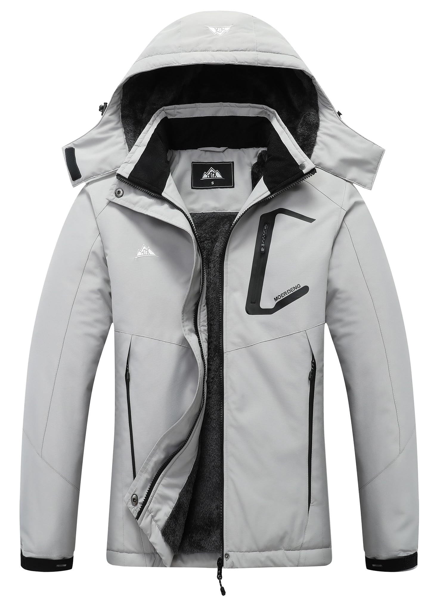 MOERDENG Women's Warm Winter Ski Coat Waterproof Snowboarding Jacket