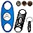 roygra Cigar Cutter Set (3 Pack), Cigar Accessories for Men - Stainless Steel Guillotine, Enlarged V-Cut Fit All Cigars, Punch Tool - Smoking Accessories, Portable Sharp Clean Cut - Blue