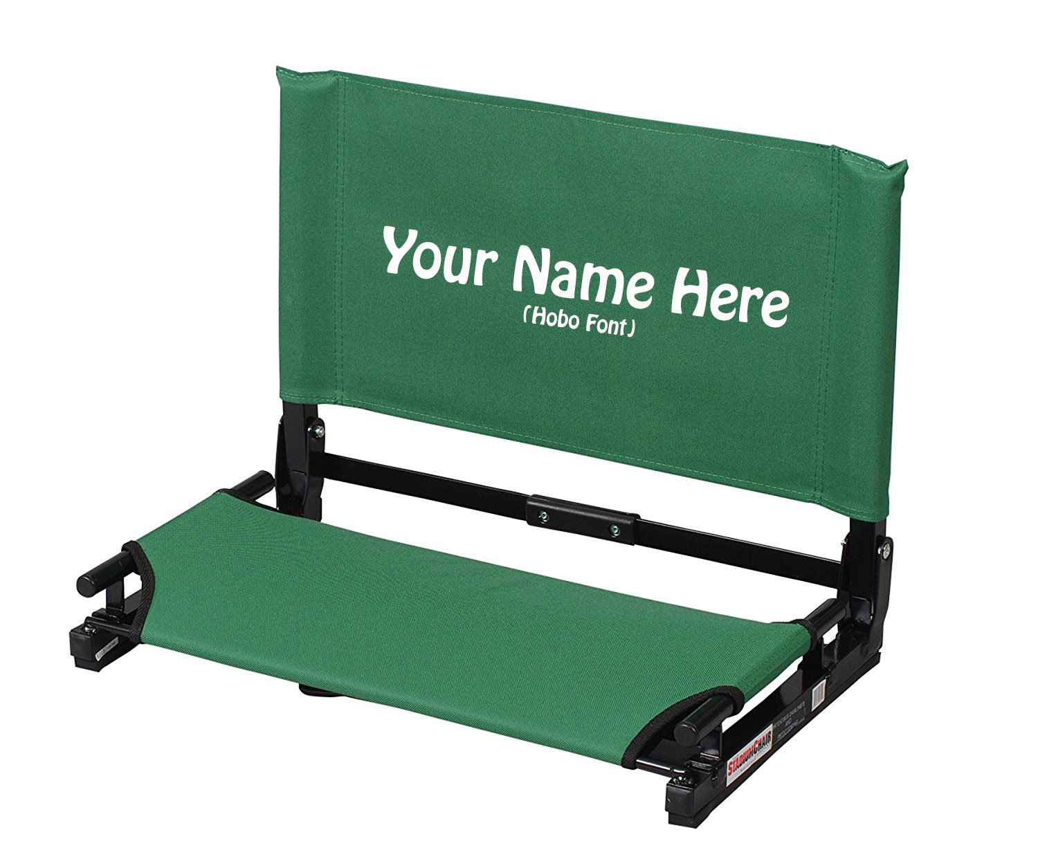 Stadium Chair Embroidered Personalized Deluxe Wide Gamechanger Stadium Seat - Forest Green