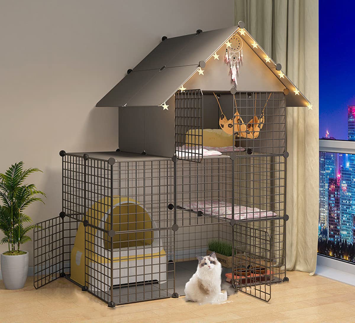猫ケージ キャットケージ 3段 猫ゲージ おしゃれ キャットハウス 楽天市場】猫ケージ 3段 ハンモック付 引き出し式トレイ