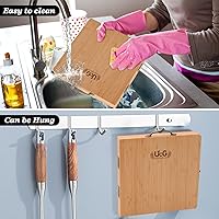 Vista 8 de Regalos de Tabla de Charcutería para Mujeres: Tabla de Queso Plegable de Bambú con Juego de Cuchillos - Regalo Único de Intercambio de Regalos