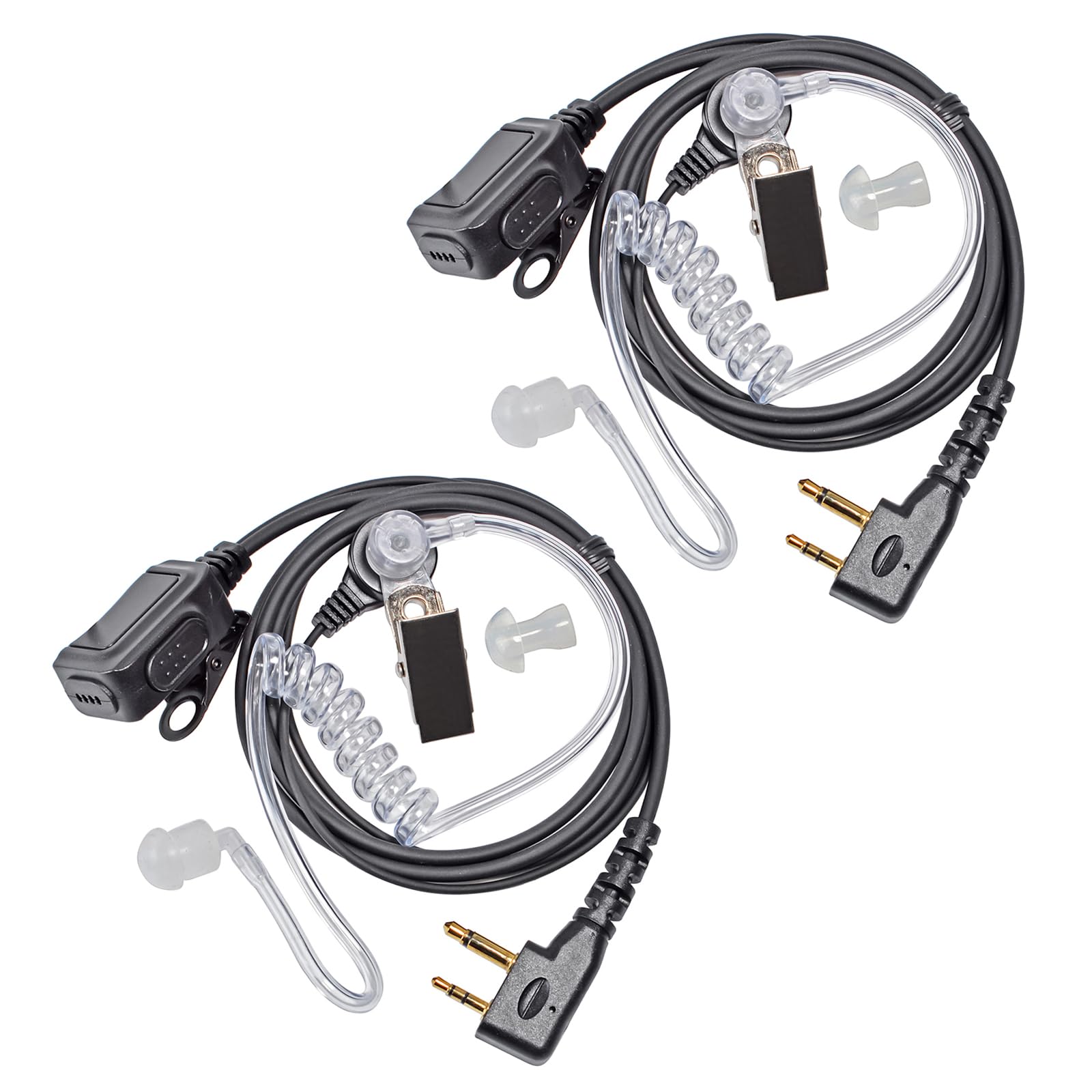 HYSHIKRA Micrófono Auricular Forma en D Compatible con Midland G7 Pro G8 G9 Pro M24 M24 Plus M48 M99 G6 XT G7 XTR | Supervisión de Seguridad Softair (1, Forma de D) — view 26