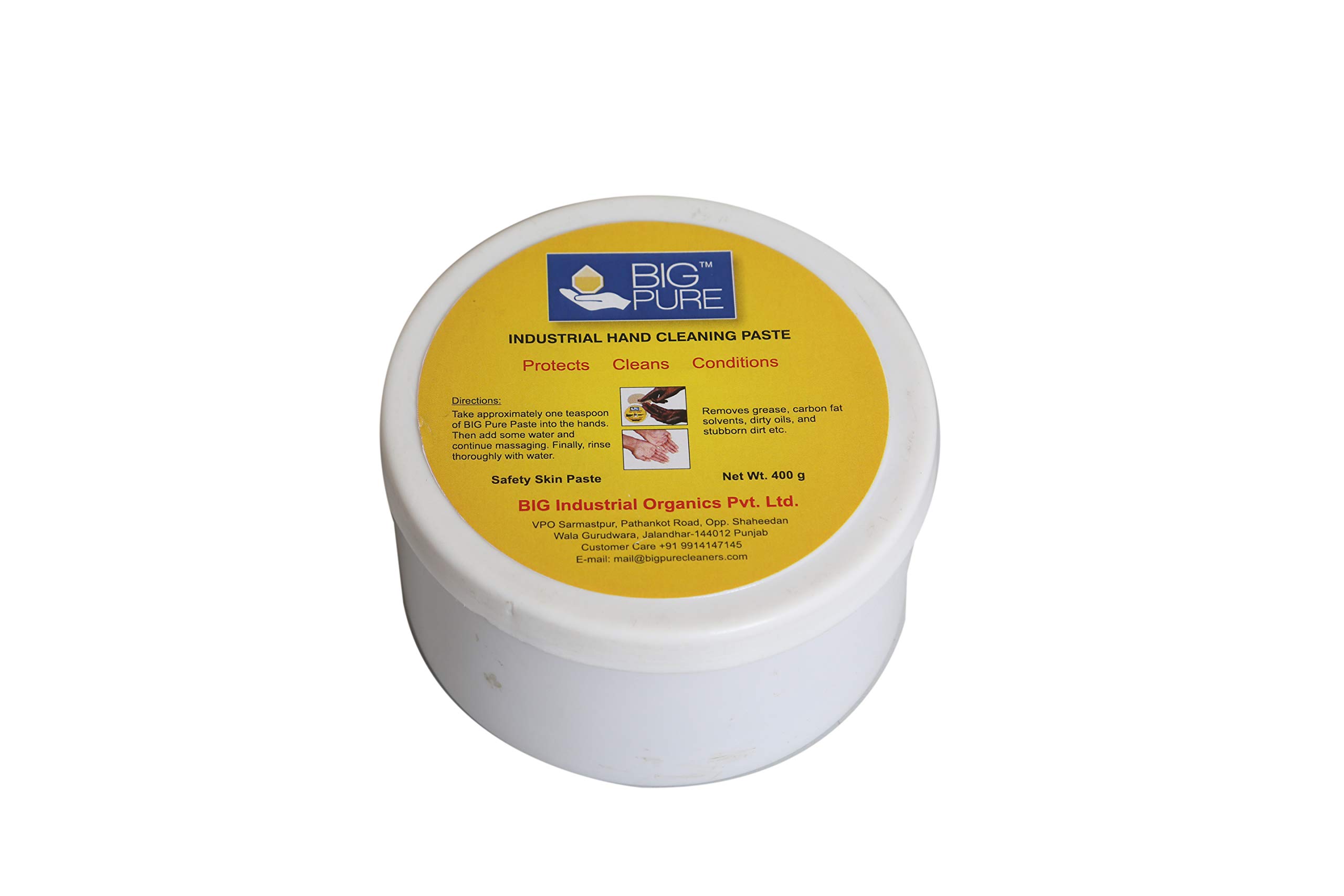 Industrial Hand Cleaner 400 gm (Pack of 2) German Formulation to remove Grease, Oil, Hand Moisturizing,Heavy Duty hands Cleaning Solution, Solvent Free,Effective to remove Printing inks.