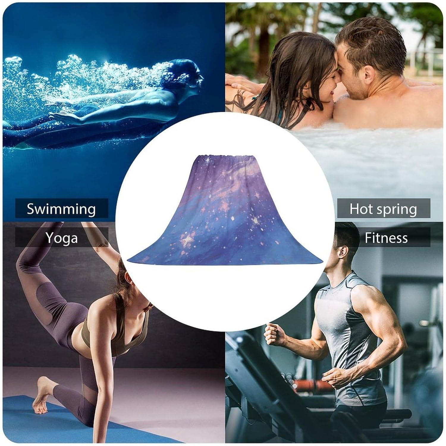 Night Sky Bath Towel, Highly Absorbent & Quick Drying Beach Towel, Compact & Lightweight Pool Towel for Bathroom, Beach, Pool, Gym, Spa, and Hotel Use
