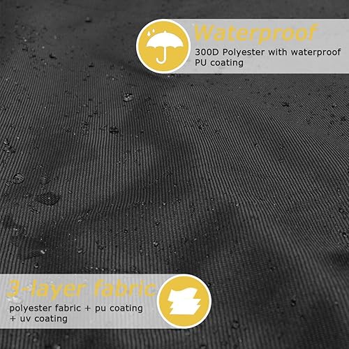 Miniatura 4 de Angooni Cubiertas para cuatrimotos de almacenamiento al aire libre resistente al agua 300D cubierta de 4 ruedas para todo tipo de clima tamaño