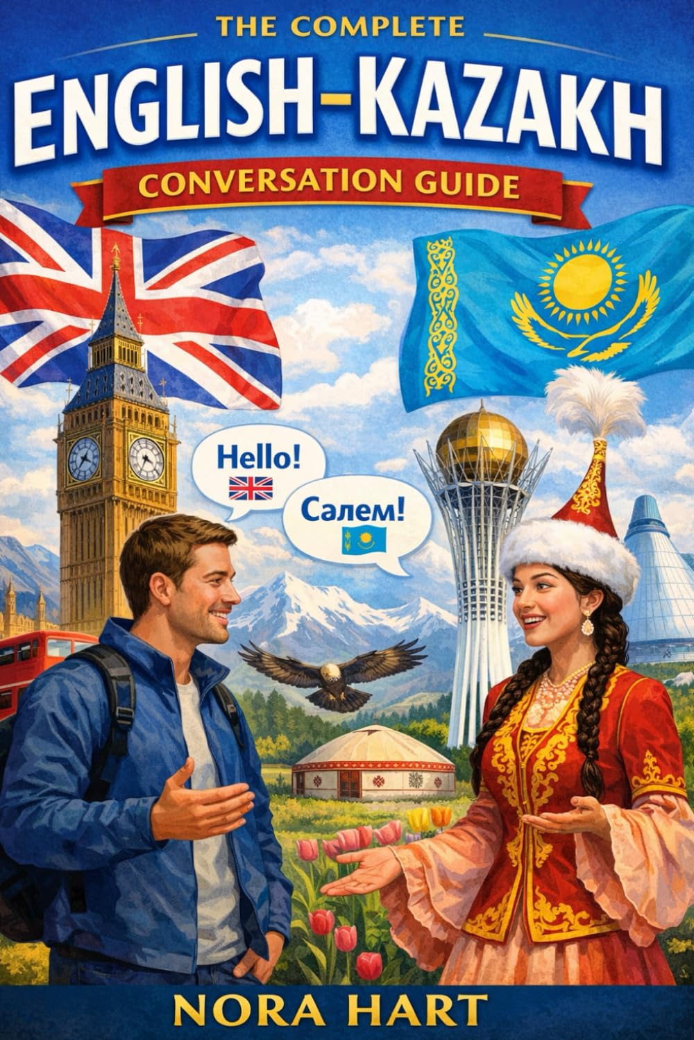 The Complete English–Kazakh Conversation Guide: Speak Naturally in Kazakhstan with Everyday Phrases, Travel Dialogues & Essential Vocabulary