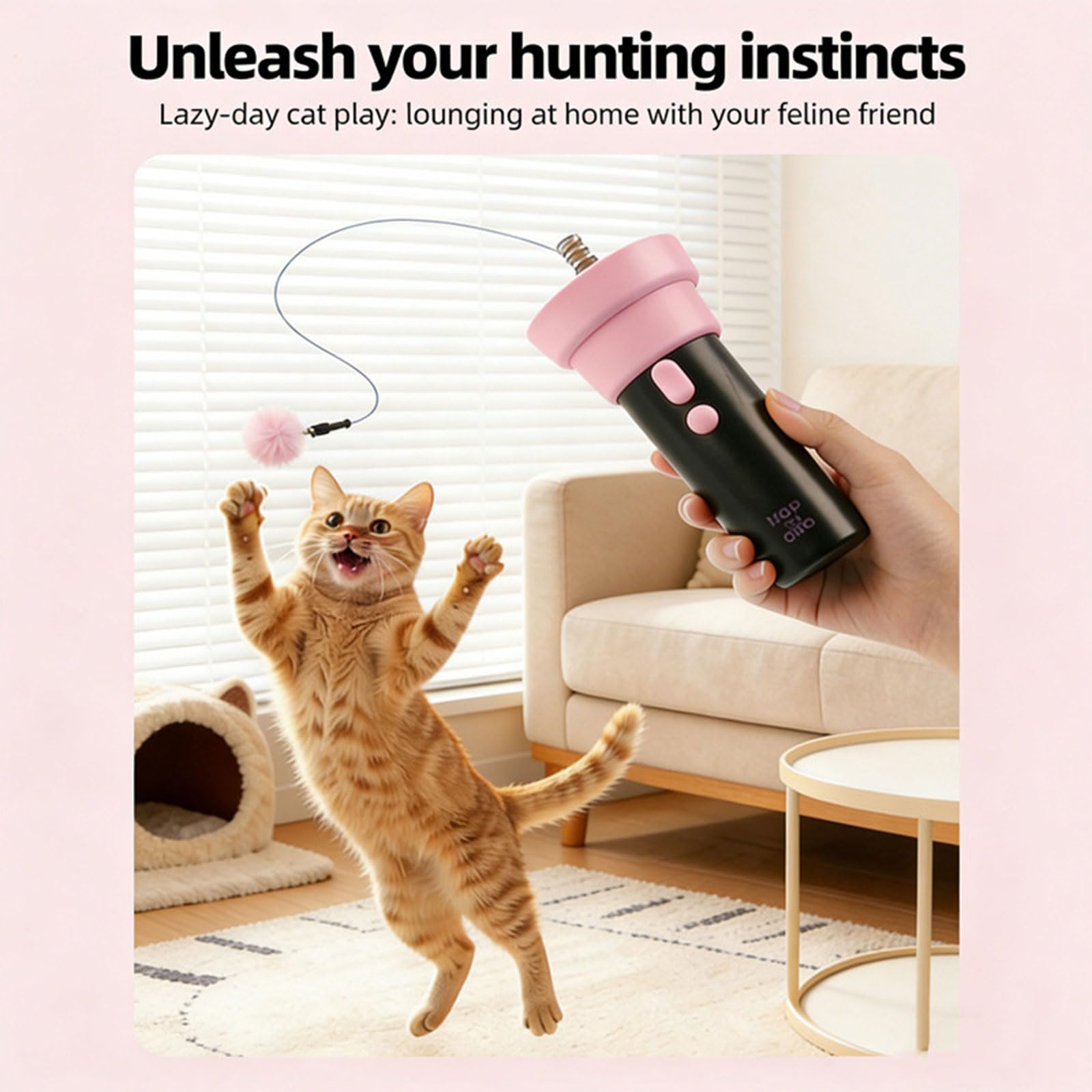 Jouet interactif pour animal domestique avec lancement automatique et sécurité participative pour divertir votre chat