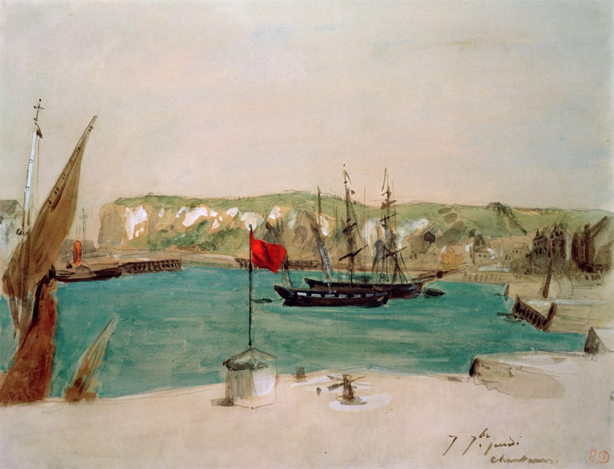 Impression d'affiches Delacroix Dieppe Quai Duquesne, idée cadeau déco originale - 5