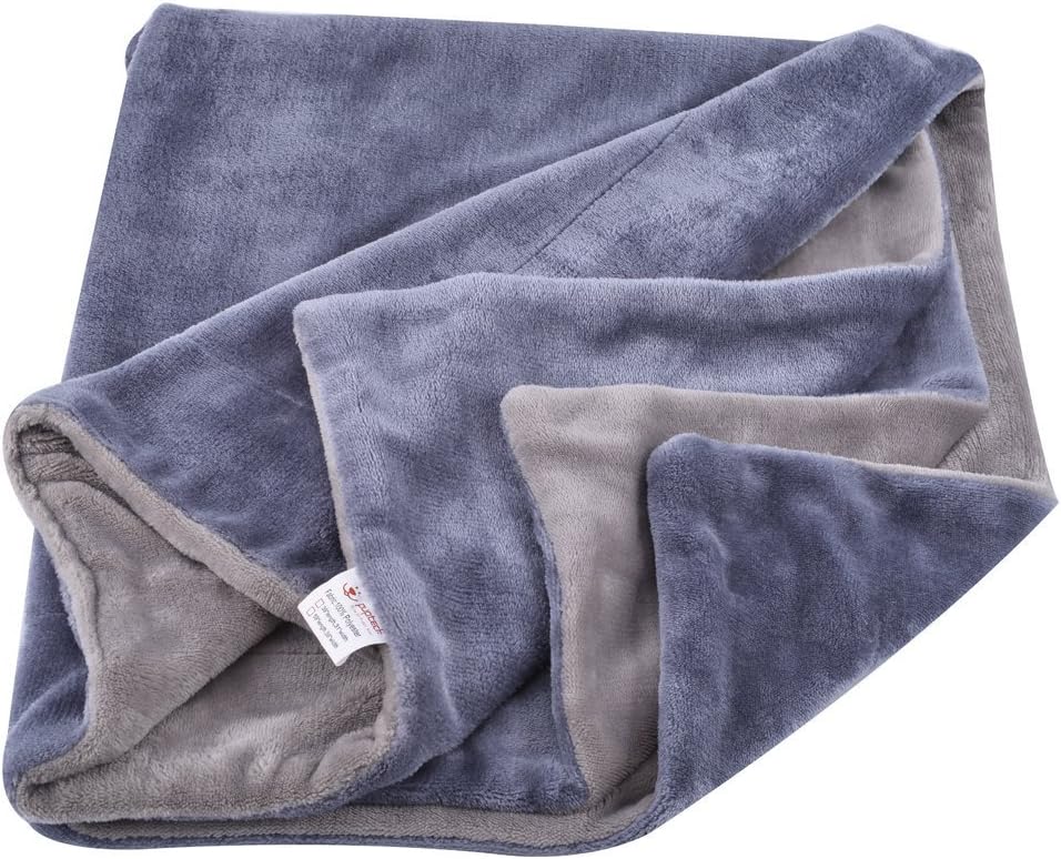 PUPTECK Puppy Fleece Dog Blankets for Small Dogs Cats Soft Warm Bed Mats 24"x18"