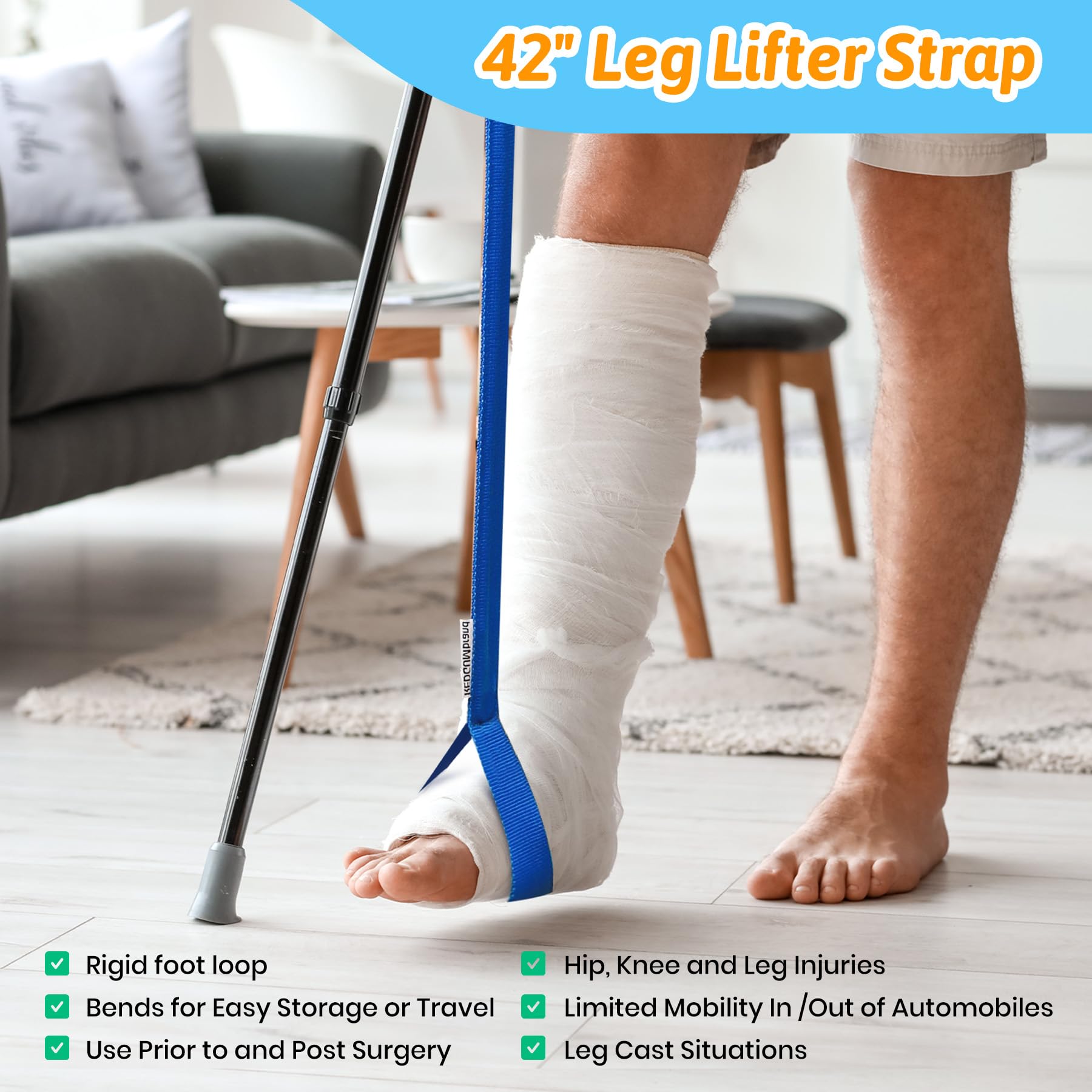CAidRE Kit di 7 pezzi, kit per la sostituzione totale dell'anca per anziani, ausili per la mobilità con Reacher Grabber, calzascarpe, sollevatore gambe, spazzola doccia, grattaschiena, aiuto per la