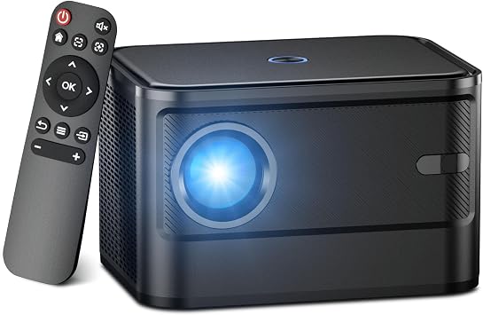 XJ-HOME A40 Mini 4K WiFi Bluetooth Projector, Portable with 18000L, Outdoor Movie Projector for Phone/TV Stick/HDMI/USB/DVD/PS