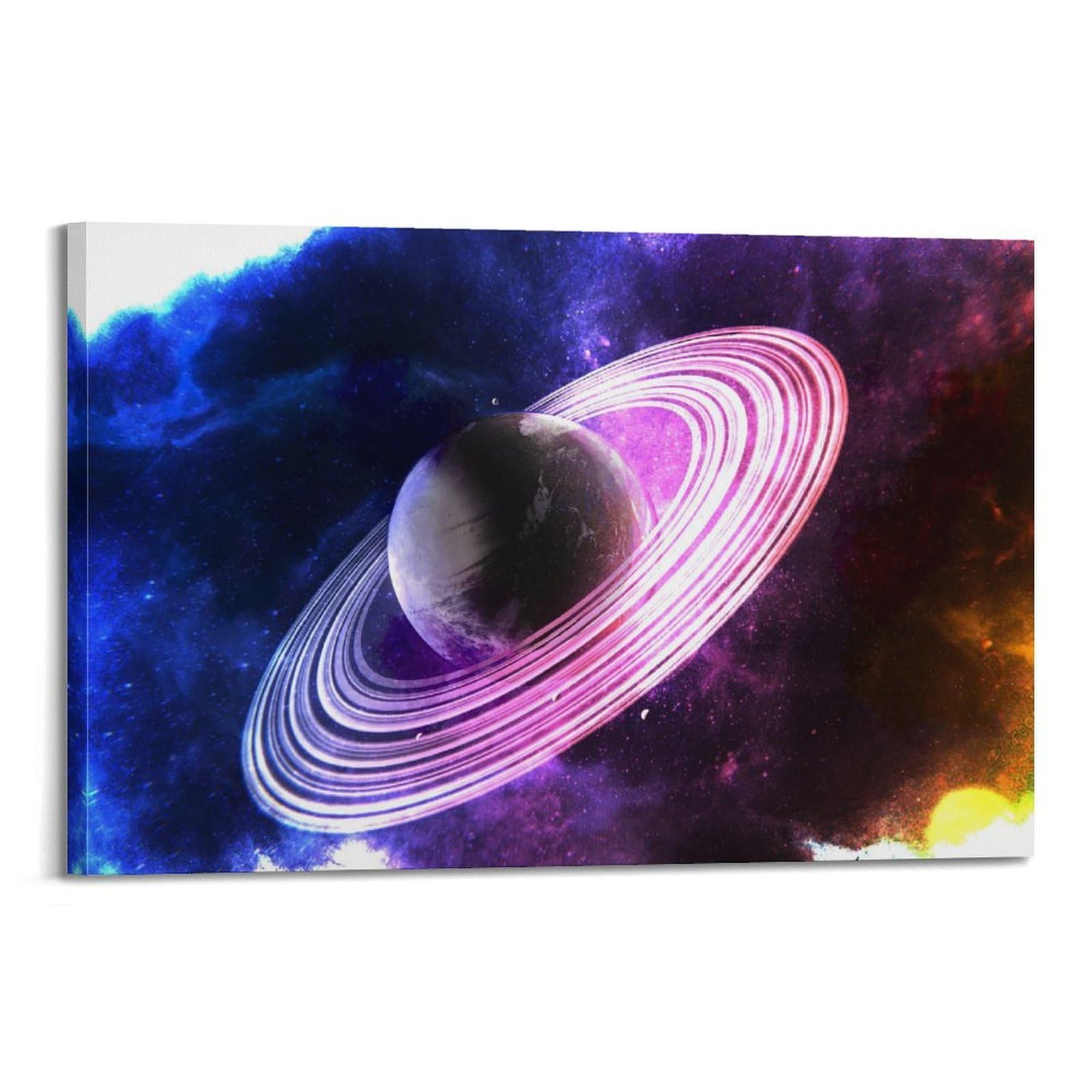 OKAHYS Saturn Rings of Saturn Space Planet Poster Decorative Painting Canvas Wall Artworks Picture 24x36inch(60x90cm)