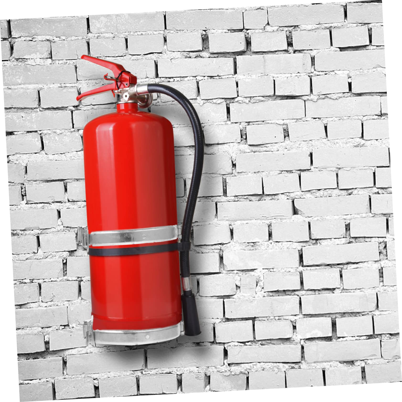 Mikikit 4 Piezas Soporte de Montaje de Extintor de Incendios de Hierro Rack de Pared Galvanizado Resistente la Corrosión para Uso Hogar Oficina y Cocina Soporte Práctico y Seguro para