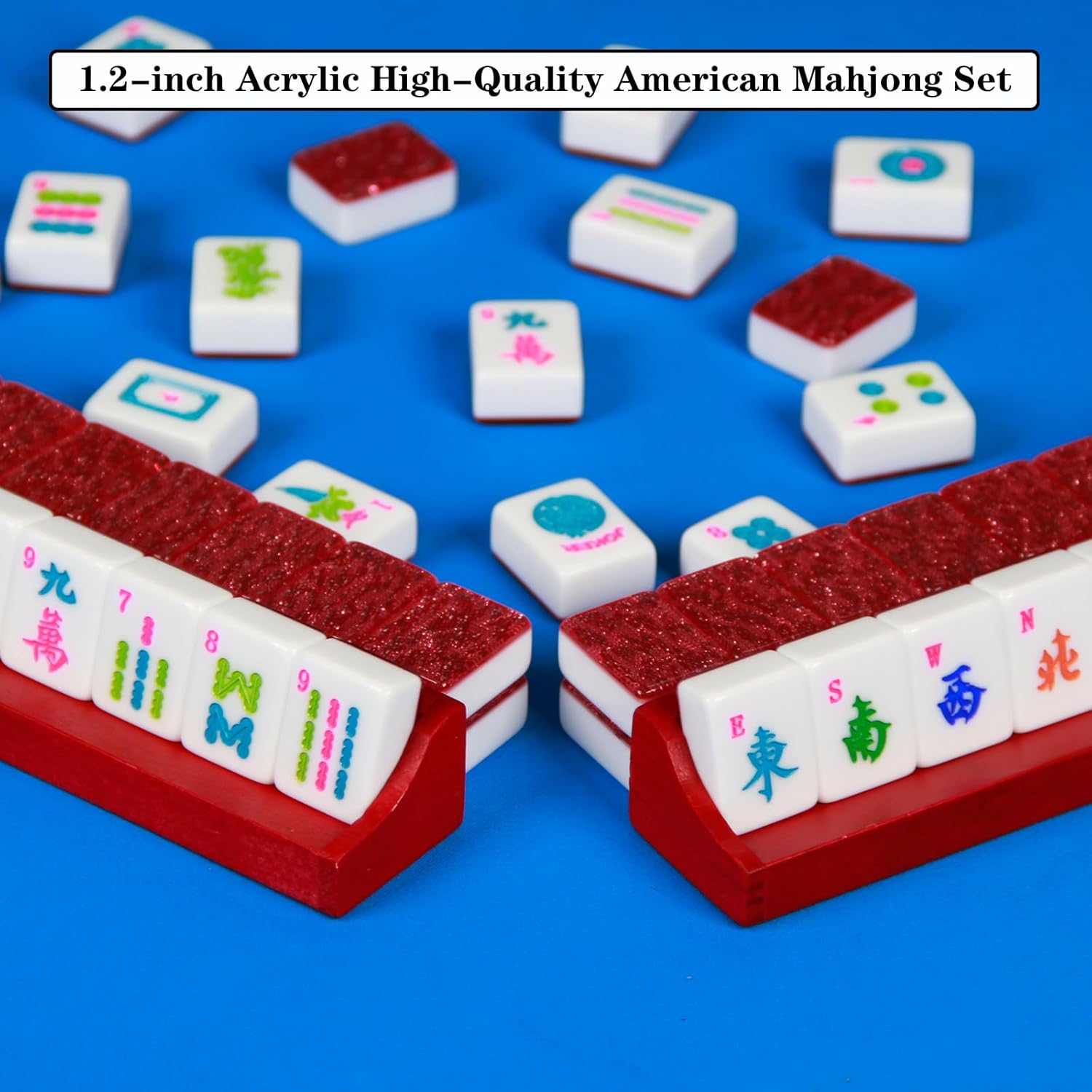 Acrylic American Mahjong Tile Set 1.2-inch Mahjong Tile Set 166 American Mahjong Set