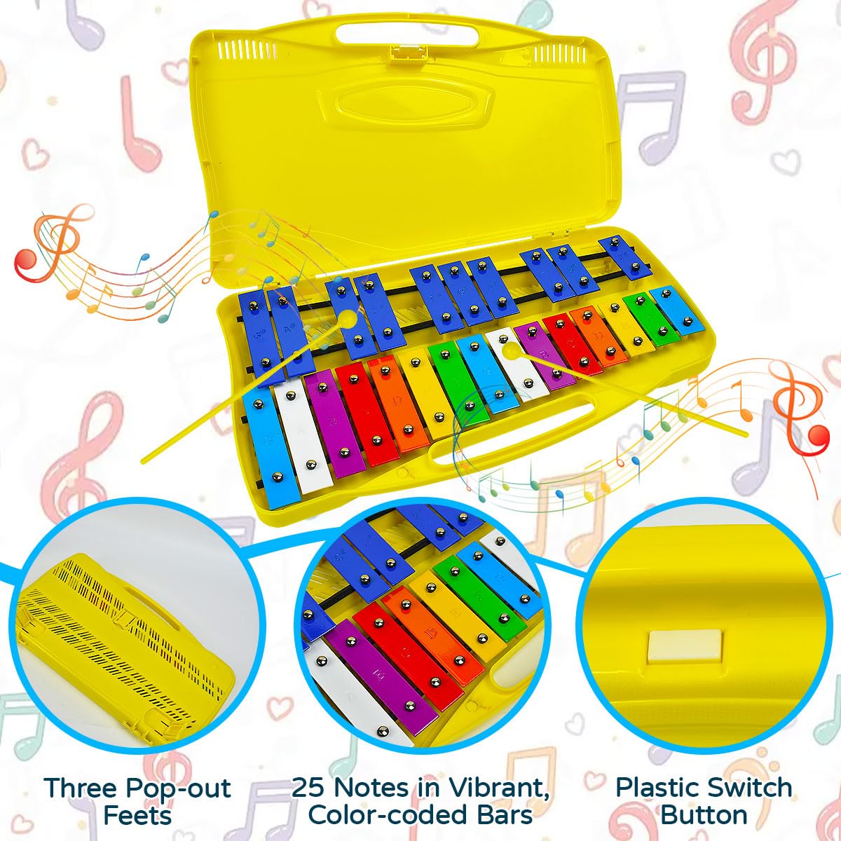 Instrument de percussion jaune