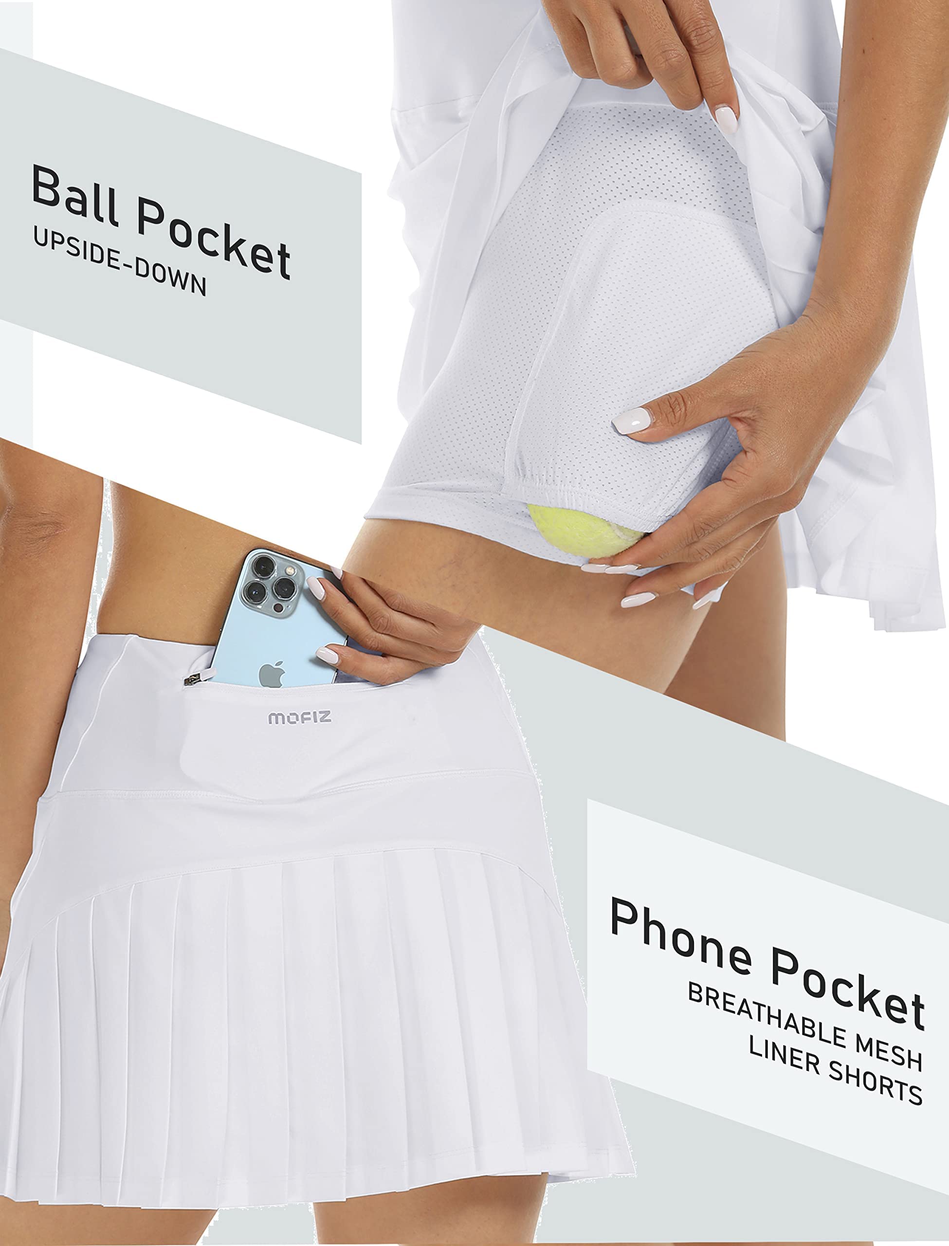 MoFiz Falda Pantalon Mujer Faldas Padel Deportivas Plisadas Verano Golf Tenis Skirt con Bolsillos
