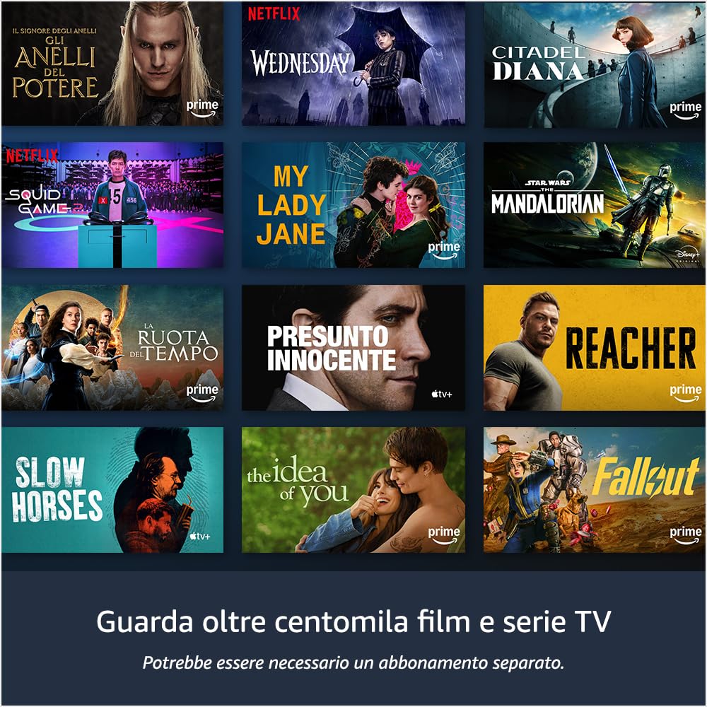 Amazon Fire TV Serie 4, Smart TV in 4K UHD, guarda la TV in diretta senza cavo, 43“