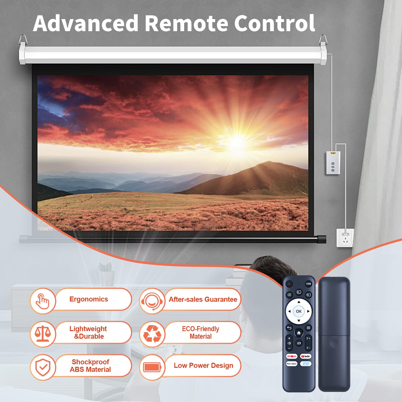 Telecomando di ricambio per proiettore DBPOWER N5, Tecaki X5, VOPLLS M10, TMY T02, XuanPad