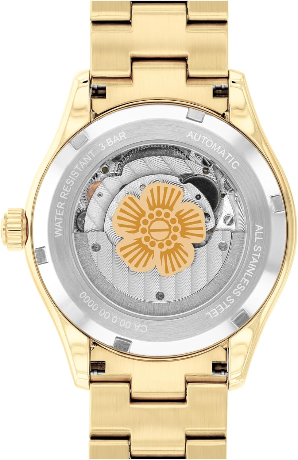 COACH Brooks Women's Automatic Watch - 38mm Stainless Steel Bracelet with Crystal-Set Bezel - Self-Winding - Premium Everyday Fashion - Gift for Her Gold Plated image 3 of 4 B0DT7R6KHX