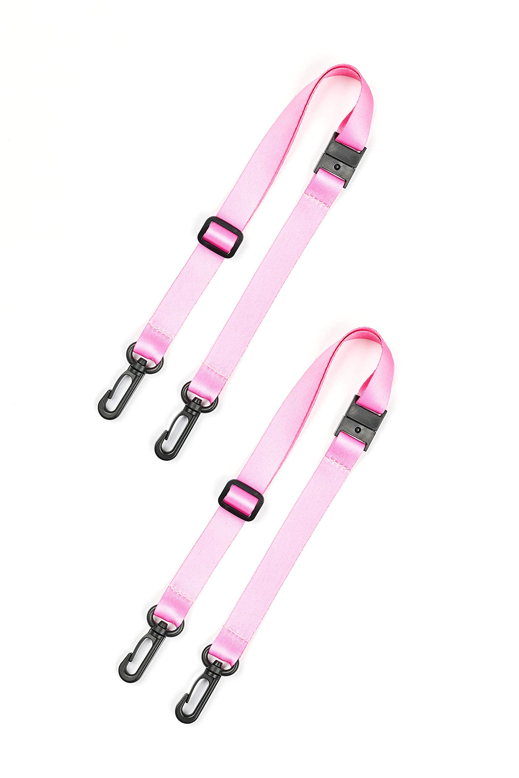 UpgradeWith Chainchilla K2 Kids Lanyard for Mask – 2 PACK Adjustable Lanyard for Kid’s Facemask – 19.5-inch Soft Polyester Lanyard with Breakaway Safety Clasp – Easy to Put On and Take Off (Pink, 2)